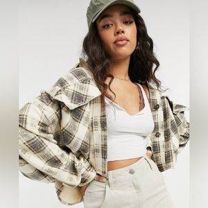 Free People James plaid check jacket